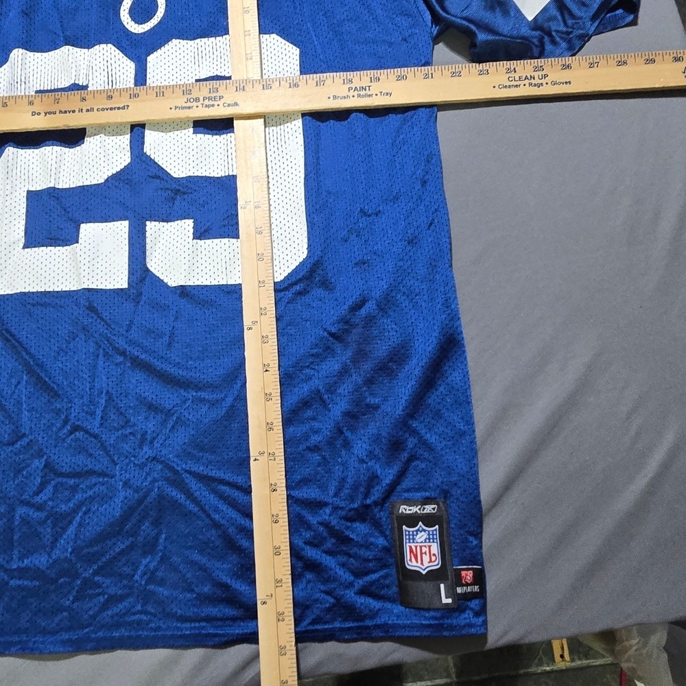 Flaws Reebok Indianapolis Colts Joseph Addai NFL Jersey Mens L Blue #29 Mesh - Picture 5 of 7